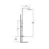 VEDO - zestaw natryskowy SETTE z baterią termostatyczną deszczownica 300x300mm VBS7077